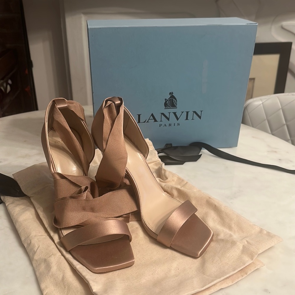 Lanvin Heel With Ribbon Satin Size 41